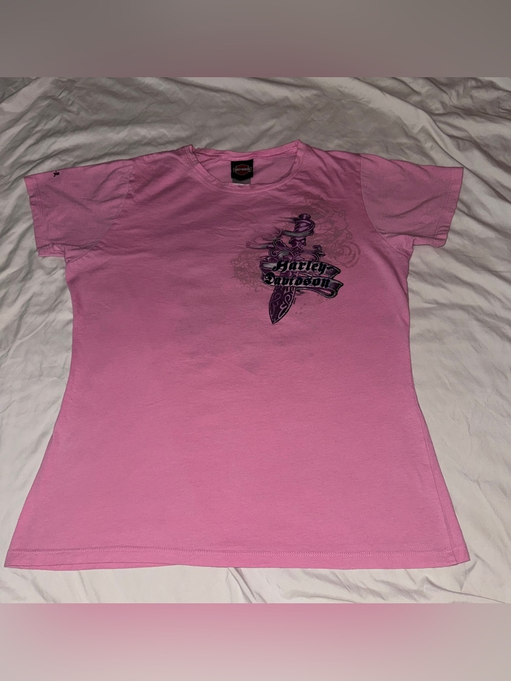 Harley-Davidson Women's Pink Short Sleeve Logo Tee